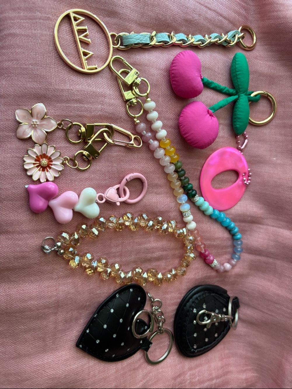 Various Keychains/purse charms. (9)
